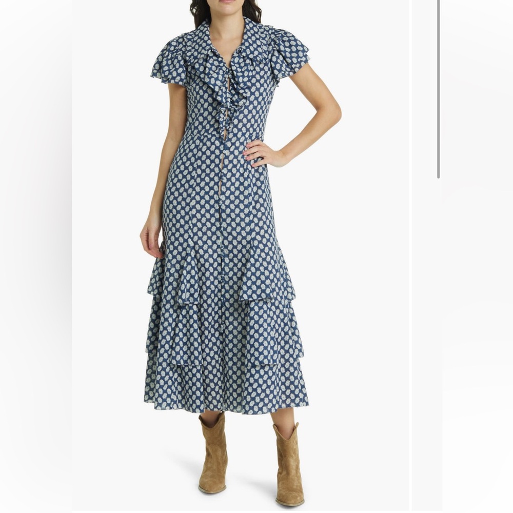 THE GREAT. Women’s Curtsy Dress In Mini Evening Daisy